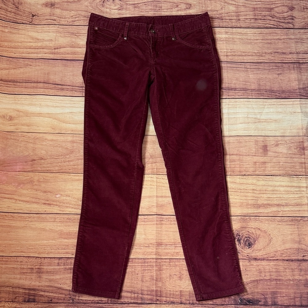 Athleta Maroon Straight Leg Corduroy Pants for Women - Picture 1 of 9